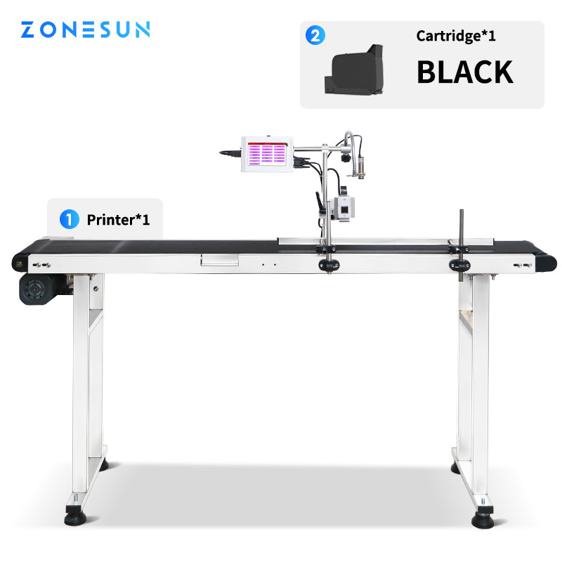 ZONESUN ZS-DC127 Inline Printer with Conveyor for Packaging Lines