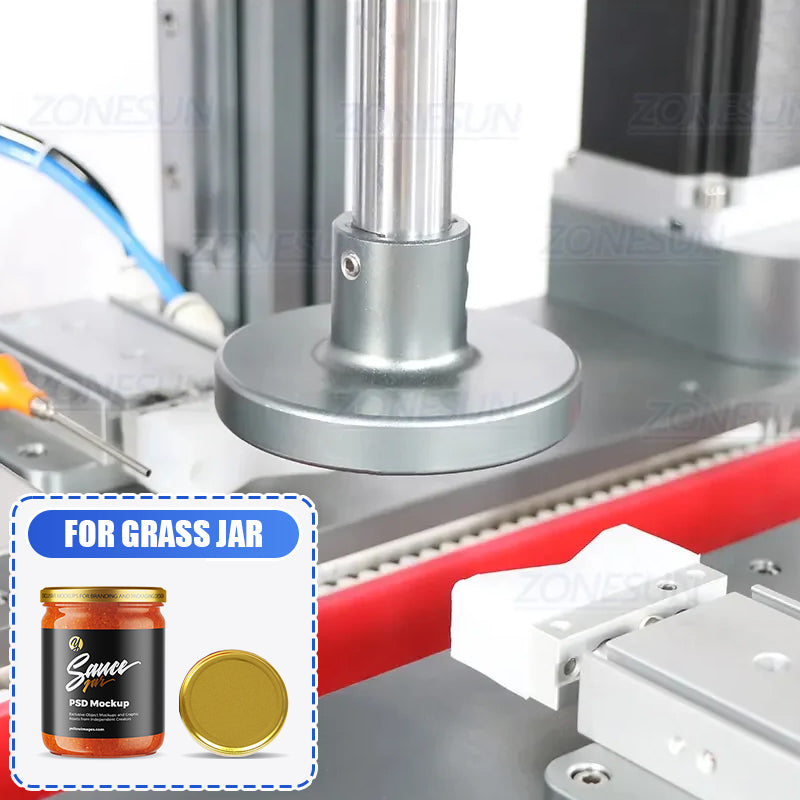 ZONESUN ZS-XG05 Automatic Servo Capping Machine for Bottles and Jars with Elevator