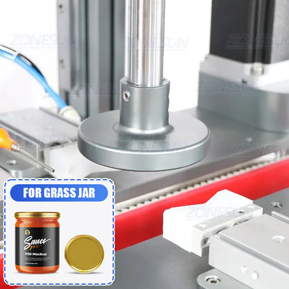 ZONESUN ZS-XG05 Automatic Servo Capping Machine for Bottles and Jars with Elevator