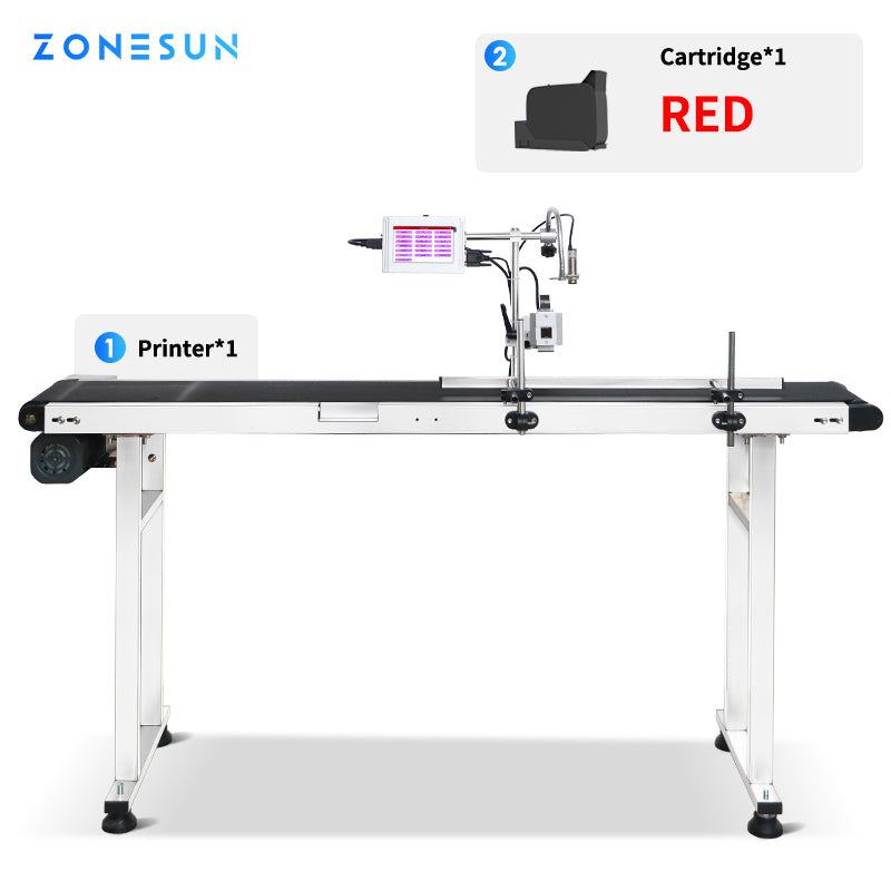 ZONESUN ZS-DC127 Inline Printer with Conveyor for Packaging Lines