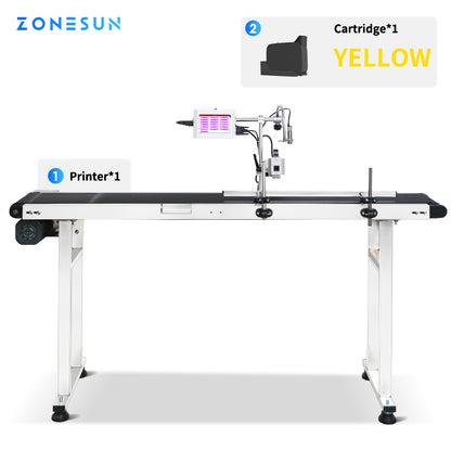 ZONESUN ZS-DC127 Inline Printer with Conveyor for Packaging Lines