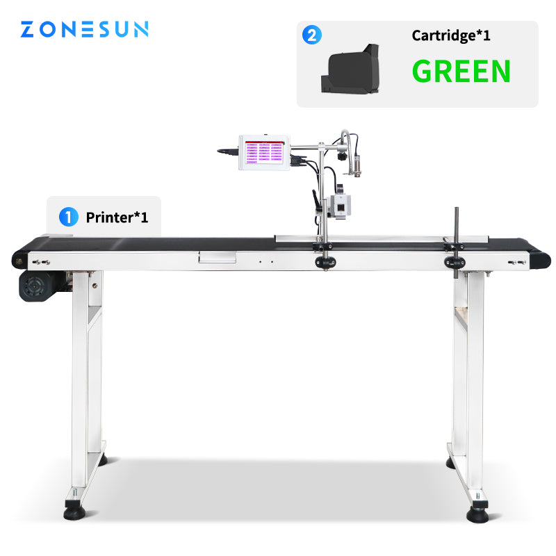 ZONESUN ZS-DC127 Inline Printer with Conveyor for Packaging Lines