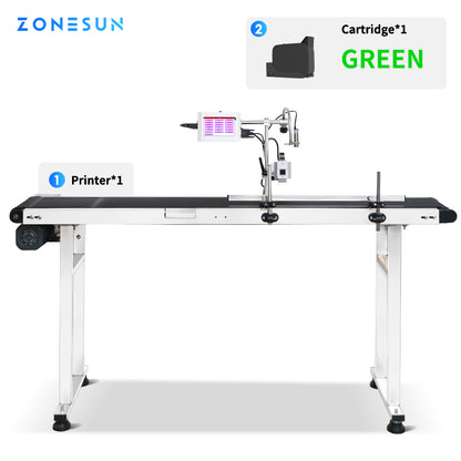 ZONESUN ZS-DC127 Inline Printer with Conveyor for Packaging Lines