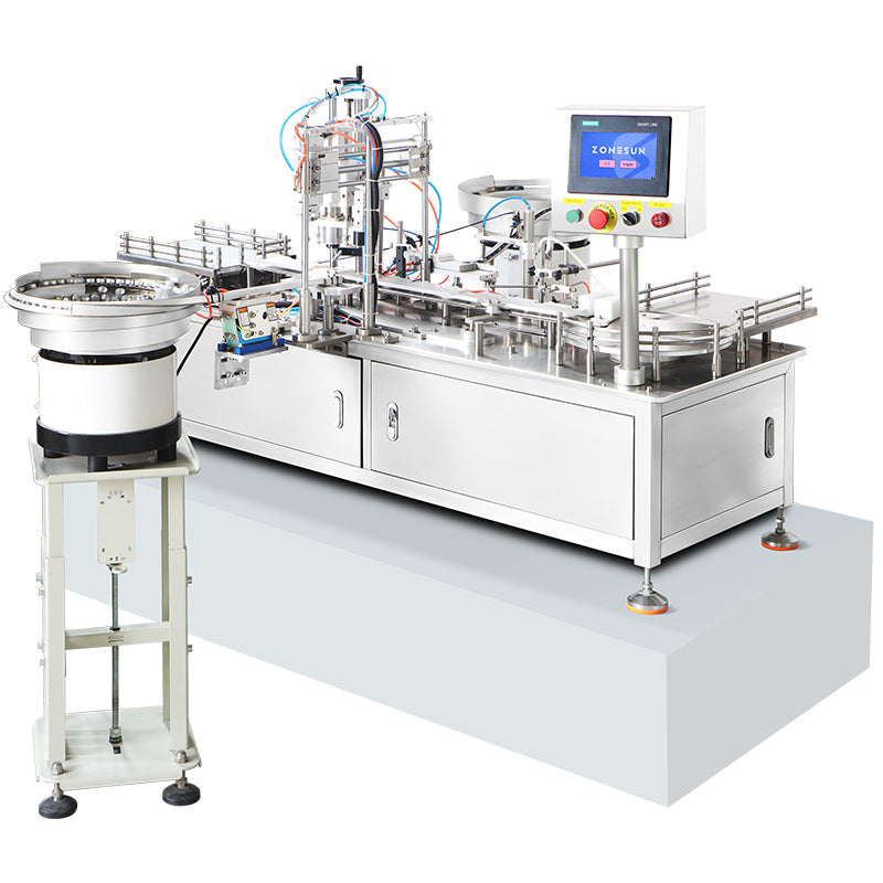 ZONESUN ZS-AFC41 Automatic Dropper Vial Bottle Filling Capping Machine for Serum & Essential Oil