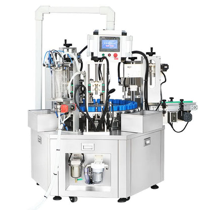 ZONESUN ZS-AFC42P Automatic Rotary Perfume Filling Machine Monoblock Negative Ion Rinsing & Vacuum Crimping