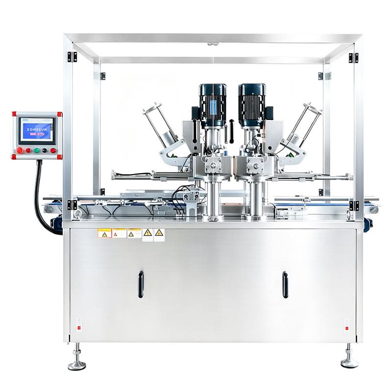 ZONESUN ZS-AFK120 Automatic Vacuum Can Seamer Machine for Milk Powder Packaging Line