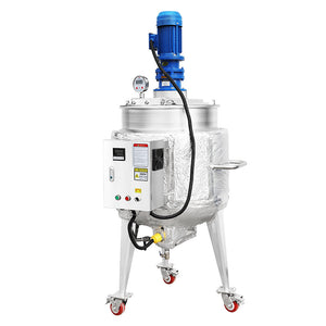 ZONESUN ZS-MB200LH 200L Stainless Steel Heating & Mixing Tank  Industrial Jacketed Liquid Blender for Chocolate & Cream