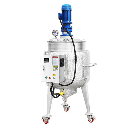 ZONESUN ZS-MB200LH 200L Stainless Steel Heating & Mixing Tank  Industrial Jacketed Liquid Blender for Chocolate & Cream