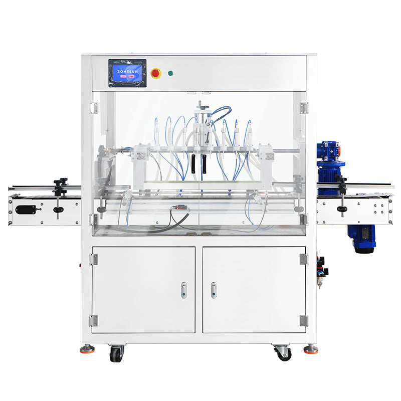 ZONESUN ZS-NIC4 Ionized Air Bottle Rinser Machine 8 Nozzle Cleaner for PET, Glass, PP & HDPE Bottles