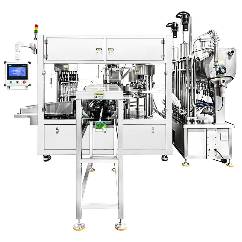 ZONESUN ZS-SPFC7 Automatic 12-Nozzle Rotary Spout Pouch Filling & Capping Machine