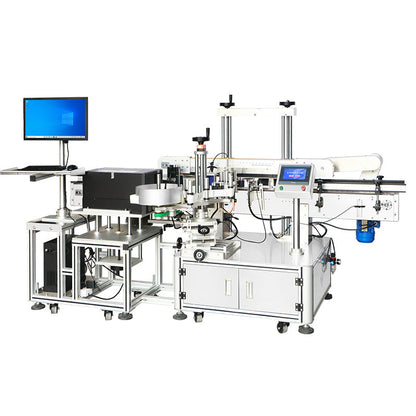 ZONESUN ZS-TB162PO Real-Time Printing Wrap-Around Square Bottle Labeling Machine