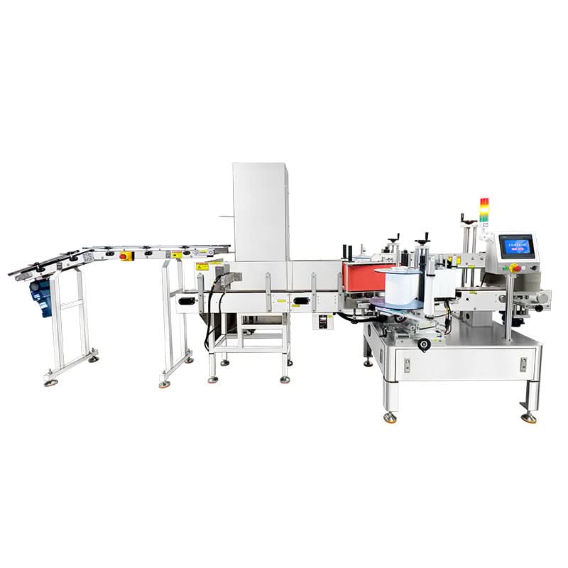 Zonesun ZS-TB60S Automatic Dual-Side Labeling Machine with Stacking System for Wet Wipes & Pouches