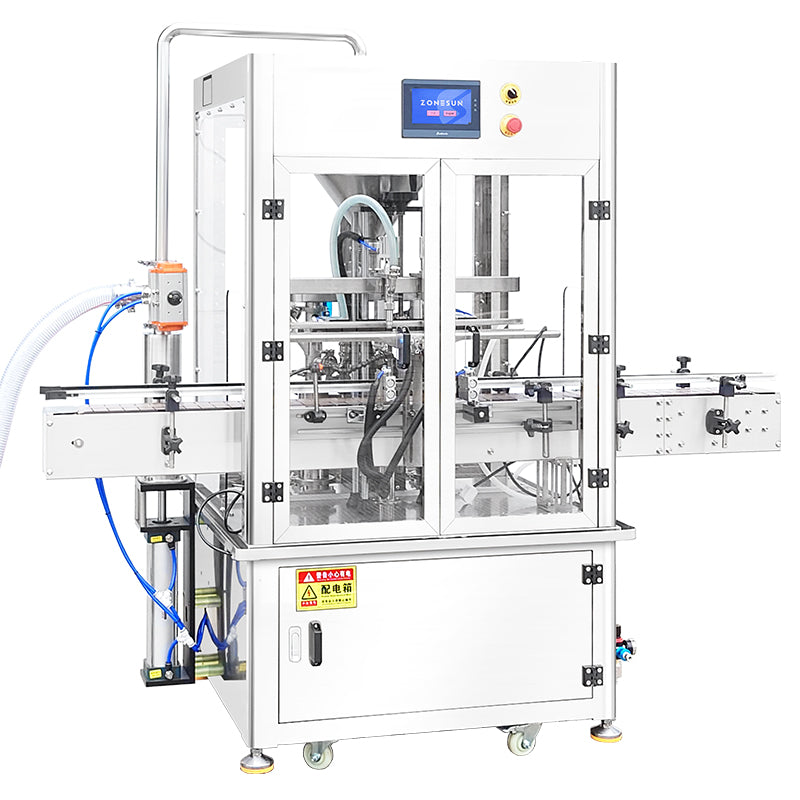 ZONESUN ZS-YT2T-2PXD Automatic Servo Piston Pump Filling Machine 2 Heads  Shampoo Lotion Paste  Filler