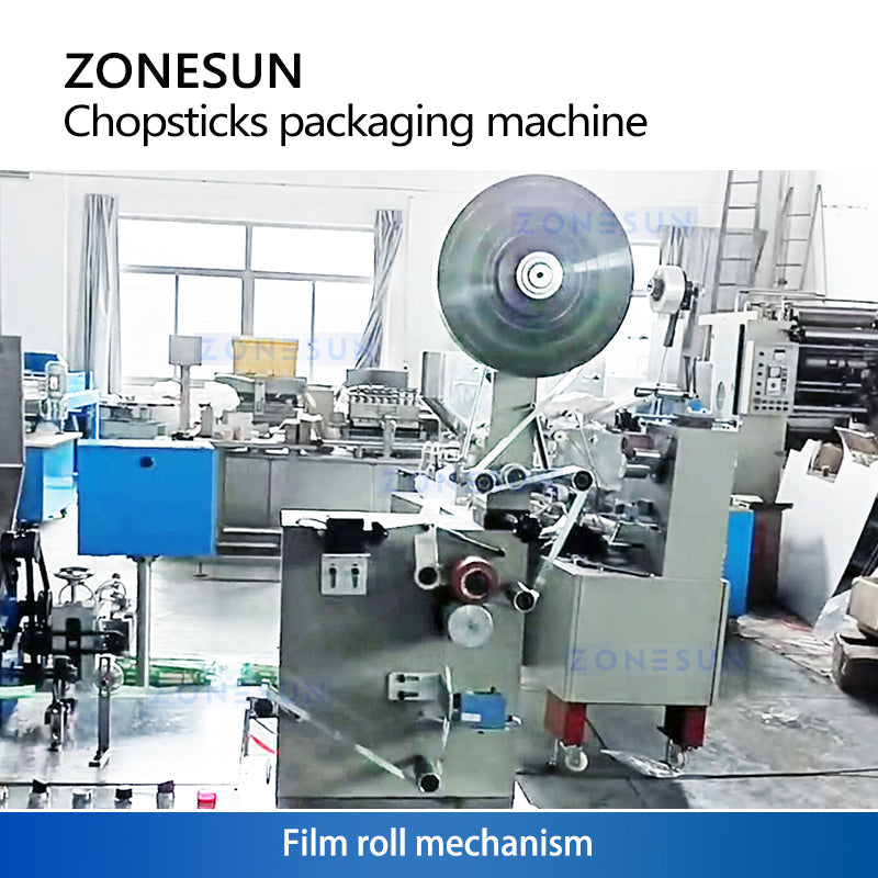 Zonesun ZS-KZ35 Chopstick Packaging Machine Film Feeding Mechansim
