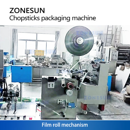 Zonesun ZS-KZ35 Chopstick Packaging Machine Film Feeding Mechansim