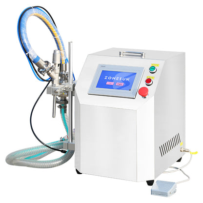 ZONESUN ZS-GPSV1 Semi-Automatic Servo Gear Pump Filling Machine with Handheld Nozzle for Viscous Liquids & Pastes
