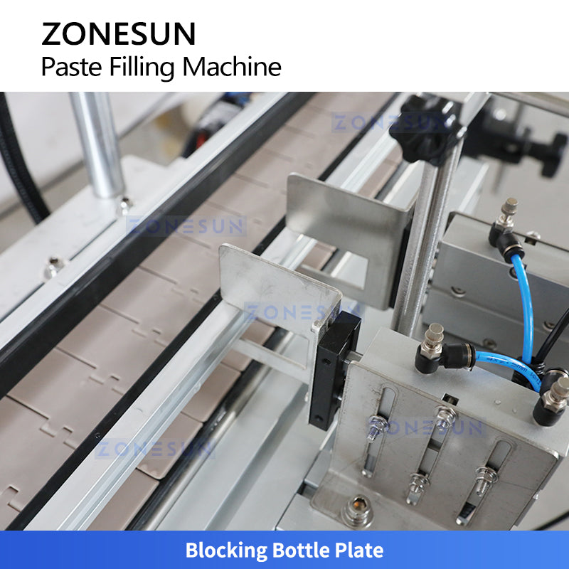 ZONESUN ZS-GY1C Automatic Pneumatic Paste & Liquid Filling Machine with Conveyor Belt for Bottle Jar
