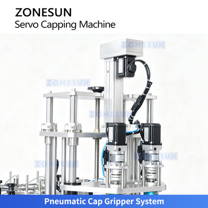 ZONESUN ZS-SVXG01 Automatic Double-Head Servo Screw Capping Machine for Sauce Jars & Bottles