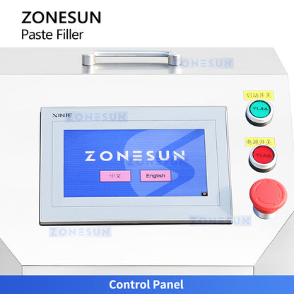 ZONESUN ZS-GPSV1 Semi-Automatic Servo Gear Pump Filling Machine with Handheld Nozzle for Viscous Liquids & Pastes