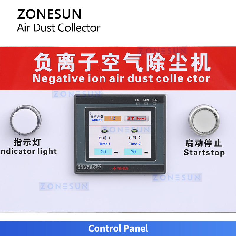 ZONESUN ZS-NIC1 Automatic Negative Ion Air Dust Collector, Multi-Angle Tuning Bottle Air Cleaning Machine