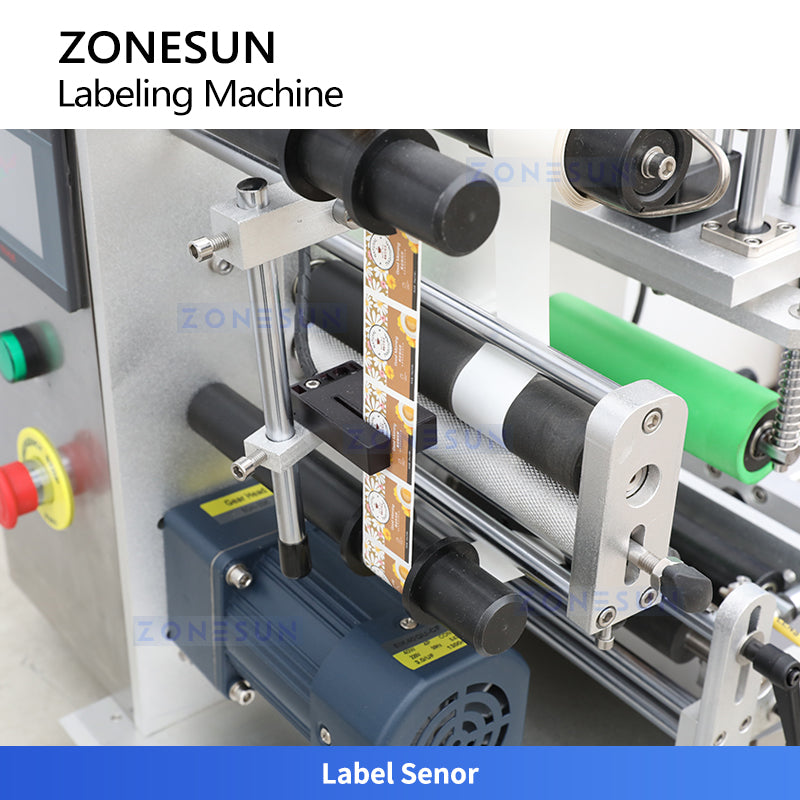 ZONESUN ZS-TB100 Semi-Auto Round Bottle Single Double Sides Labeler