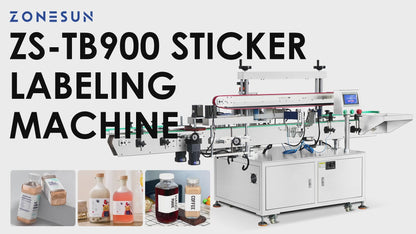 Zonesun ZS-TB900 Automatic Square Bottle Labeling Machine for Full Wrap Precision