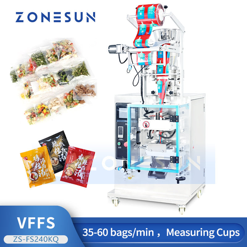 ZONESUN ZS-FS240KQ Automatic Granule Sachet Packing Machine for Sugar, Seeds, Spices