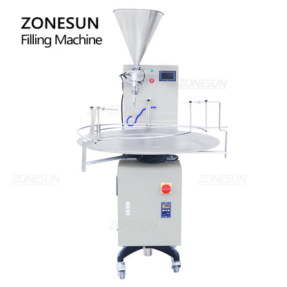 ZONESUN ZS-VTRP1 Automatic Servo Gear Pump Paste Filling Machine with Rotary Table