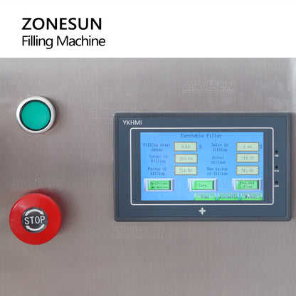 ZONESUN ZS-VTRP1 Automatic Servo Gear Pump Paste Filling Machine with Rotary Table