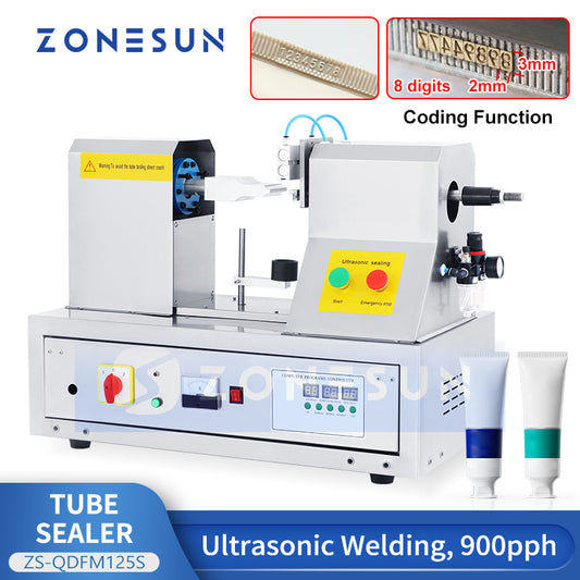 ZONESUN QDFM-125S Macchina per sigillare tubi di plastica ad ultrasuoni 