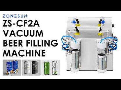 ZONESUN ZS-CF2A Vacuum Beer Filling Machine for Carbonated Drinks & Craft Breweries