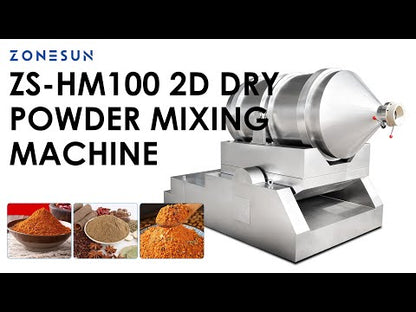 ZONESUN ZS-HM100 Double-cone Chamber Mixer for Dry Powders and Granules