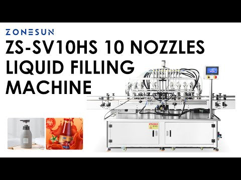 ZONESUN ZS-SV10HS Automatic Servo Piston Filling Machine 10-Head Paste Filler