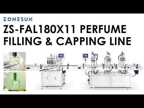 ZONESUN ZS-FAL180X11 Perfume Bottle Filling Capping Production Line Cosmetic Liquid Filling Equipment