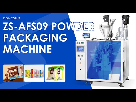 ZONESUN ZS-AFS09 Automatic Powder Filling and Sealing Machine for Premade Pouches with Vacuum Dust Collector System