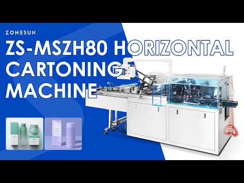 ZONESUN ZS-MSZH80 Automatic Horizontal Cartoning Machine for Cosmetics&Perfume