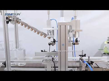 ZONESUN ZS-XG1870D2 Automatic T-Cork Capping Machine with Vibratory Bowl Cap Sorter for Bottle Bottling Line