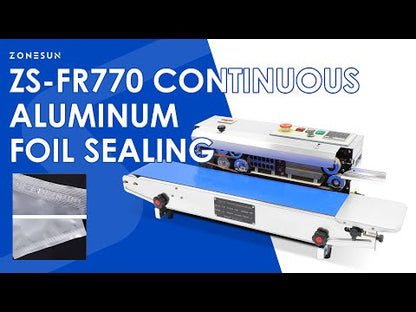 Zonesun ZS-FR770 Continuous Band Sealer with Date Coder & Conveyor