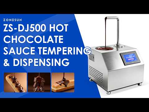 ZONESUN ZS-DJ500 5.5L Commercial Chocolate Dispenser Machine for Ice Cream & Desserts