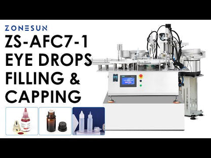 ZONESUN ZS-AFC7-1 Compact Liquid Filler Capping Machine for Eye Drops & Oils