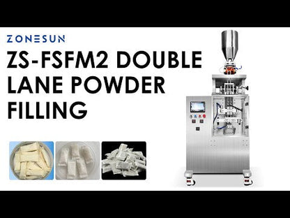 ZONESUN ZS-FSFM2 Dual-Lane Stick Sachet Ultrasonic Powder Filling Sealing Packing Machine