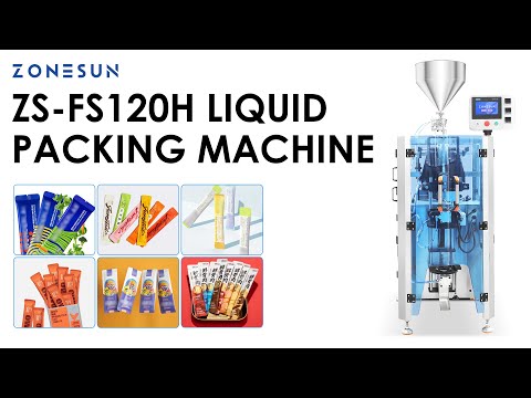 ZONESUN ZS-FS120H Automatic Vertical Liquid Stick Packing Machine VFFS Sachet Filling Sealing Equipment
