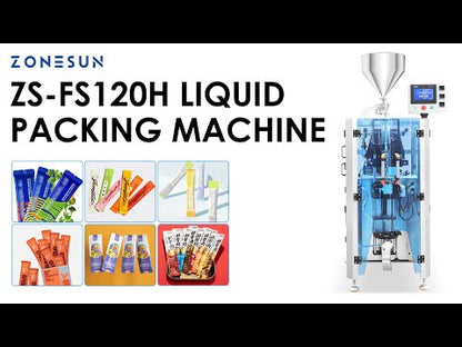 ZONESUN ZS-FS120H Automatic Vertical Liquid Stick Packing Machine VFFS Sachet Filling Sealing Equipment
