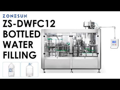 ZONESUN ZS-DWFC12 Automatic 3-in-1 Water Bottling Machine for PET Packaging