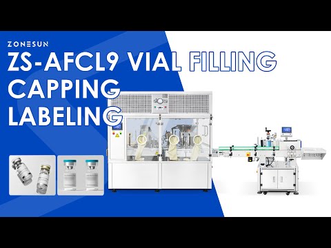 ZONESUN ZS-AFCL9 Automatic Vial Filling Capping and Labeling Machine Line for Pharma & Cosmetics