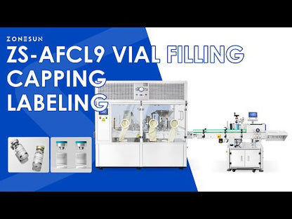 ZONESUN ZS-AFCL9 Automatic Vial Filling Capping and Labeling Machine Line for Pharma & Cosmetics