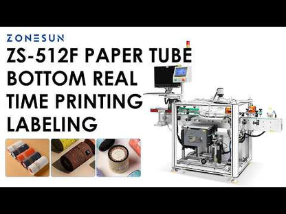 ZONESUN ZS-512F Automatic Bottom Labeling Machine with Real-Time Printing and RFID Verification