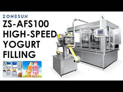 ZONESUN ZS-AFS100 Automatic  Beverage Filling and Sealing Machine for Dairy Bottles