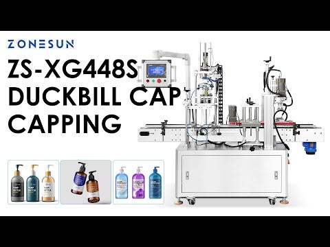 ZONESUN ZS-XG448S Servo Duckbill Pump Spray Cap Capping Machine