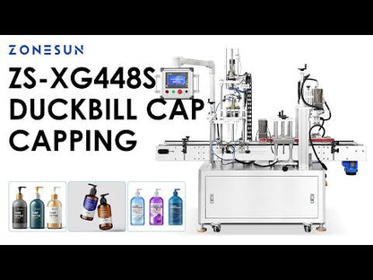 ZONESUN ZS-XG448S Servo Duckbill Pump Spray Cap Capping Machine